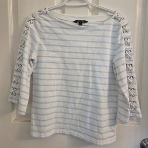 Ralph Lauren 3/4 Sleeve Striped Women's Top